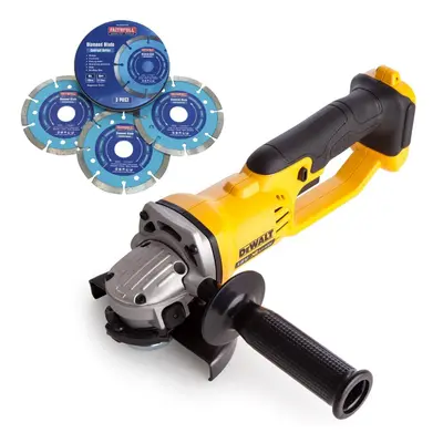 Dewalt DCG412N 18v XR Cordless 125mm Angle Grinder + X3 Blades