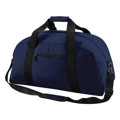 (One Size, French Navy) BagBase Classic Holdall / Duffle Travel Bag (Pack Of 2)