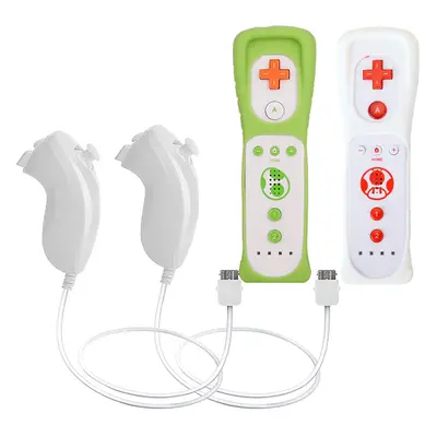 (Green Red- Set) 1pcs/2pcs Controller for Wii Remote Controller Gamepad Built-in Motion