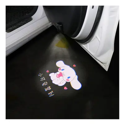 (4 pieces, xka) Novelty Car Logo Door Welcome Light Rechargeable Led Cartoon Projector