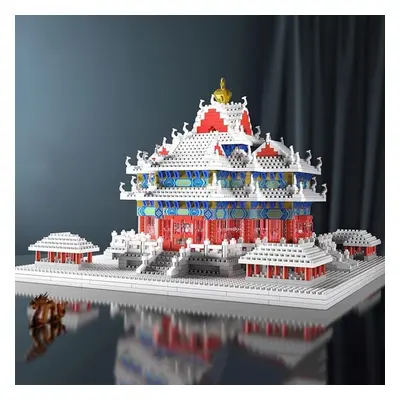 8051 World Architecture Snow Imperial Palace Turret Tower Diy Mini Diamond Blocks Bricks Buildin