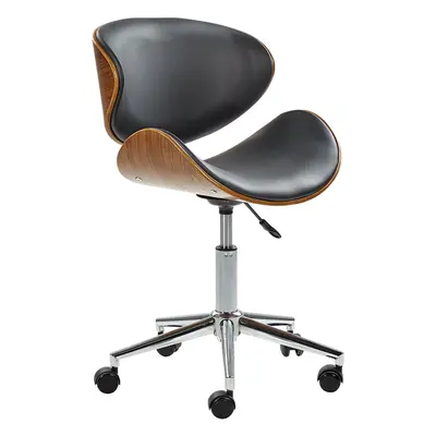 Armless Desk Chair Black ROTTERDAM