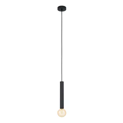 Pendant Bulb Ceiling Light Colour Black Long Shade Holder Bulb E27 1x60W