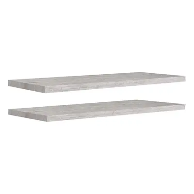 vidaXL 2x Floating Wall Shelves Concrete Grey MDF Wall Ledge Hanging Shelf