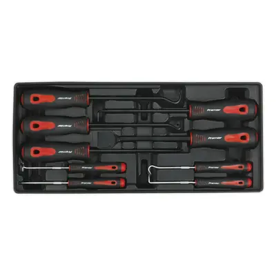 9 Pc PREMIUM Scraper & Hook Set with Modular Tool Tray - Tool Storage Organizer