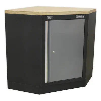 865mm Modular Corner Floor Cabinet - Adjustable Shelf - Lockable Door - Keys