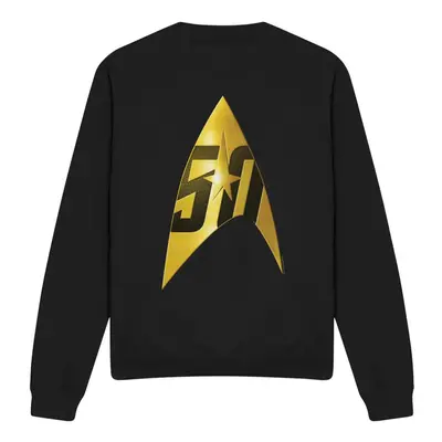 (XXL, Black) Star Trek Unisex Adult 50th Anniversary Delta Sweatshirt