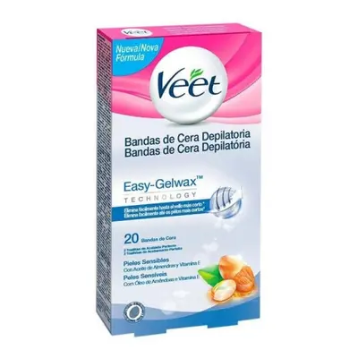 Veet Bandas De Cera Depilatorias Corporales Pure Piel Sensible