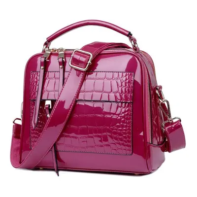 (rose red) Women Pu Leather Handbags Shell Bag Female Luxurious Shoulder Bags