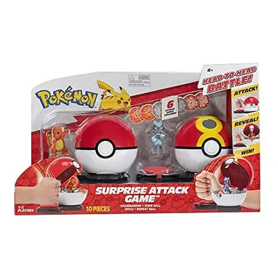 Pokemon Surprise Attack Game, Featuring Charmander #1 and Riolu - Surprise Attack Balls - Attack