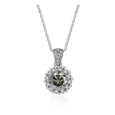 (gray, 45cm) Bague Ringen Carat Round Vvs D Color Moissanite Necklace Lab Created Diamond Pendan