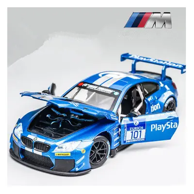 (M6 GT3 Blue) 1:24 BMW M4 GT3 Alloy Sports Car Model Diecast Metal Toy Car Vehicles Model Simula