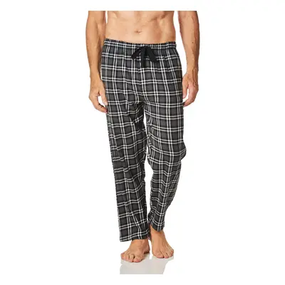 Fruit of the Loom Mens Yarn-dye Woven Flannel Pajama Pant grey Plaid