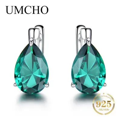 (emerald, s925) Umcho Created Elegant Clip Earring