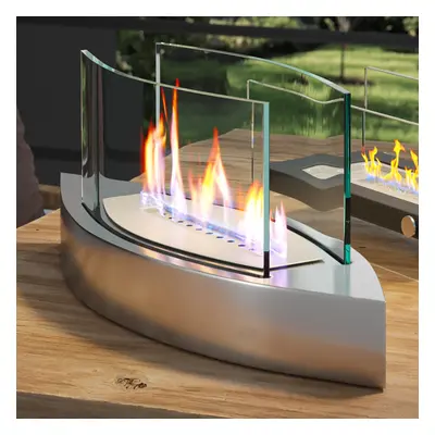 Unique Smokeless Stainless Steel Tabletop Ethanol Fireplace