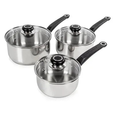 (3 Piece Stainless Steel) Equip 3-Piece Pan Set, Stainless Steel