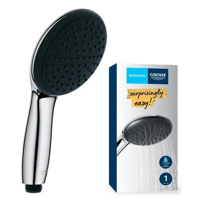 Vitalio Start - Hand Shower (Round cm Shower Head Spray: Rain, Anti-Limescale System, Silicone R