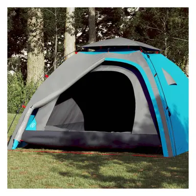 vidaXL Camping Tent Dome 4-Person Blue Quick Release