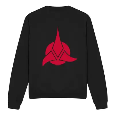 (M, Black) Star Trek Unisex Adult Klingon Logo Sweatshirt