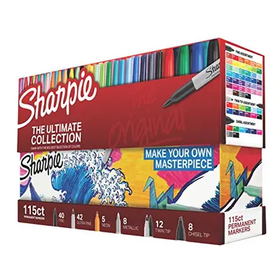 Sharpie Permanent Markers Ultimate Collection, Fine and Ultra Fine Points, Assorted Colors, Coun