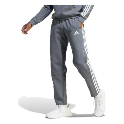 adidas Men's Essentials Fleece Open Hem 3-Stripes Pants Dark Grey Hea