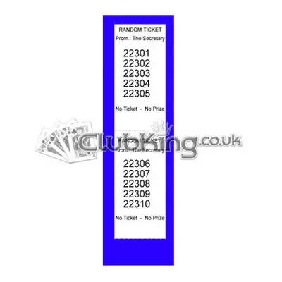 ClubKing Ltd Raffle Pads, to View, Blue