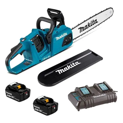 Makita DUC405CT2 Twin 18v / 36v LXT Brushless Chainsaw 400mm 2x 5.0ah