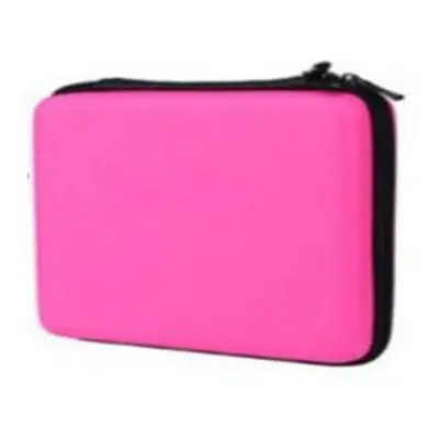 (Pink bag) 2DS EVA Protector Hard Travel Carry Case cover Pouch bag Clear Touch Film Screen Guar