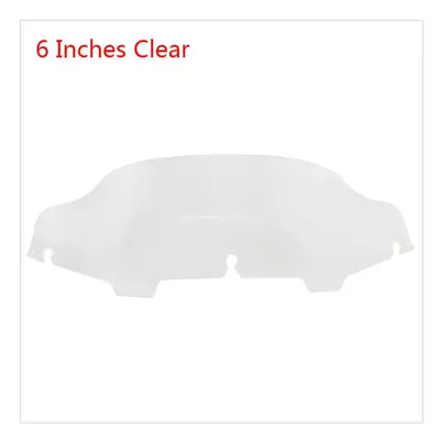 (6In Clear 091) Motorcycle Wave Windshield Windscreen Fairing Wind Deflector For Harley