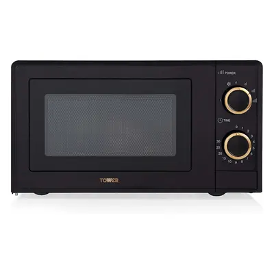 Tower T24029RG Manual Solo Microwave 700W, 17L, Black/Rose Gold