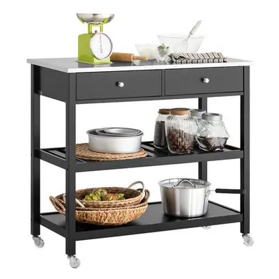 SoBuy FKW47-SCH, Serving Kitchen Trolley Cart Kitchen Storage Trolley