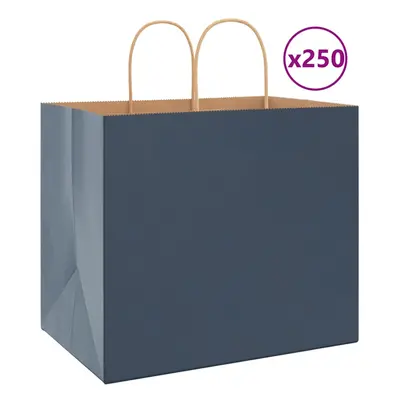 (blue, x x cm/ pcs) vidaXL Paper Bags pcs with Handles Yellow 26x17x25 cm Paper Grocery Bag