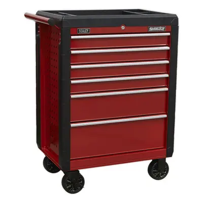 702 x x 993mm Drawer RED Portable Tool Chest Locking Mobile Storage Box