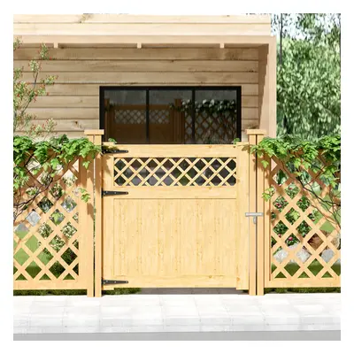 Rhombus Garden Wood Gate with Latch and Hardware Kit H cm x W cm