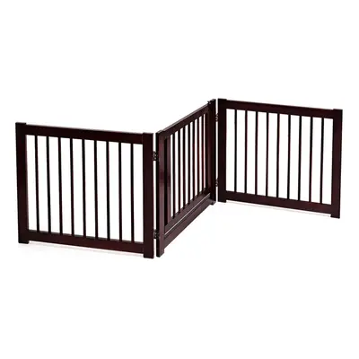 Freestanding Wooden Dog Gate Indoor Panels Step Over Fence