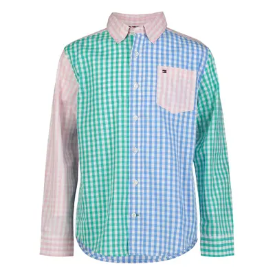 Tommy Hilfiger Boys' Long Sleeve Woven Button-Down Shirt Multicolor G