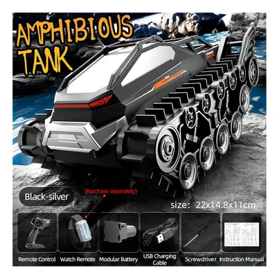 (Q183 black) Q183 Amphibious Tracked Remote Control Vehicle Gesture Sensing Full Proportion Thro