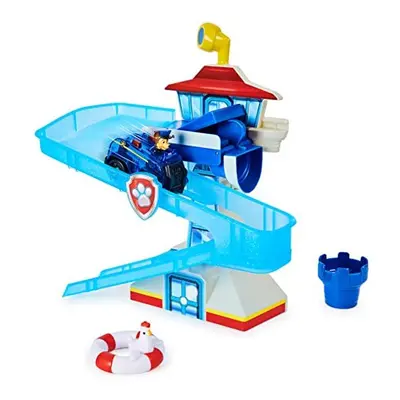 PAW PATROL Adventure Bay Bath Playset with Light-up Chase Vehicle, Bath Toy for Kids Aged and up