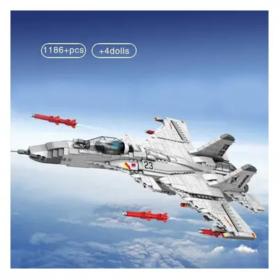 (as the picture) Military Air Force Weapons Series Building Blocks Chopper J-15 Flying Shark Air