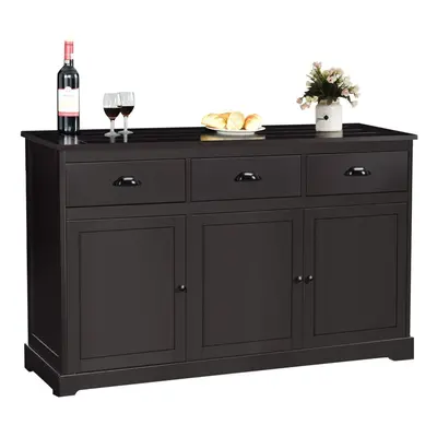 Kitchen Buffet Sideboard Wooden Storage Cupboard Cabinet with Adjustable Shelf