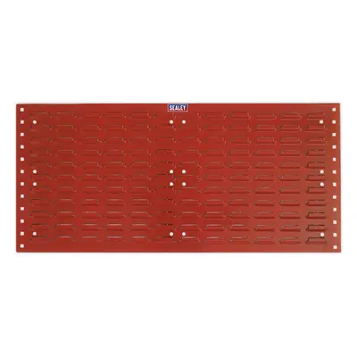 2 PACK - x 500mm Red Louvre Wall Mounted Storage Bin Panel - Warehouse Tray