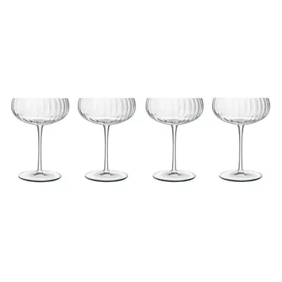 Luigi Bormioli Optica Champagne Glasses Set Dishwasher Safe, ml - Pack of