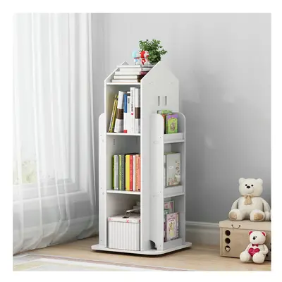 Kids' House Frame Rotating Bookshelf