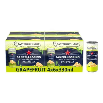 San Pellegrino Italian Tastefully Light Sparkling Grapefruit Canned Soft Drink x 330ml | kCals p