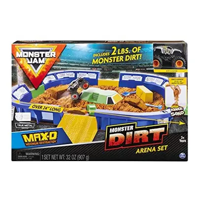 Monster Jam, Monster Dirt Arena 24-Inch Playset with 2lbs of Monster Dirt and Exclusive 1:64 Sca