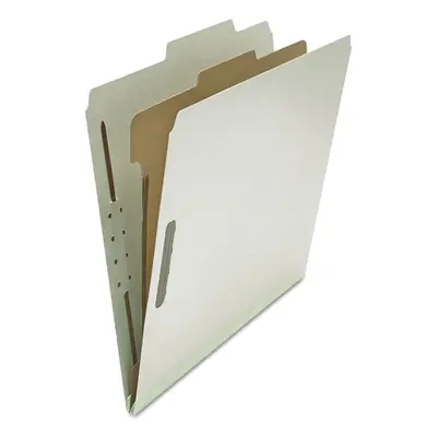 Universal Pressboard Classification Folder Letter Four-Section Gray 10/Box