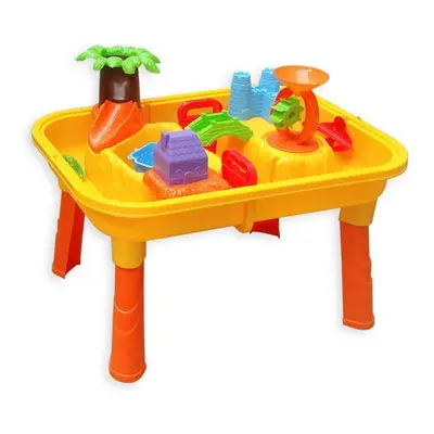 The Magic Toy Shop Sand and Water Table Garden Sandpit Play Set Beach Toy Moulds Watering Can Mi