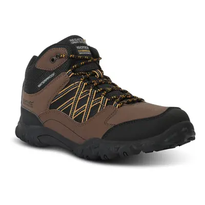 (9.5 UK, Chestnut/Inca Gold) Regatta Mens Edgepoint Mid Waterproof Hiking Shoes