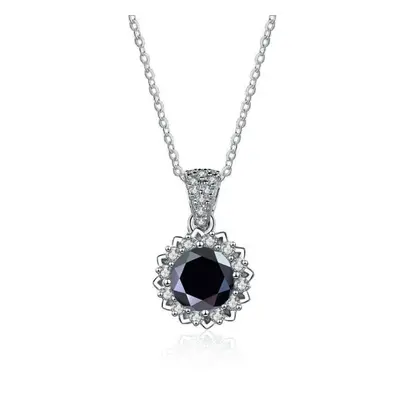 (black, 45cm) Bague Ringen Carat Round Vvs D Color Moissanite Necklace Lab Created Diamond Penda