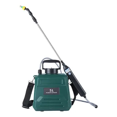 (Green) 1.35 Gallon/5L Battery Powered Sprayer with Mist Nozzles Electric Sprayer with USB Recha